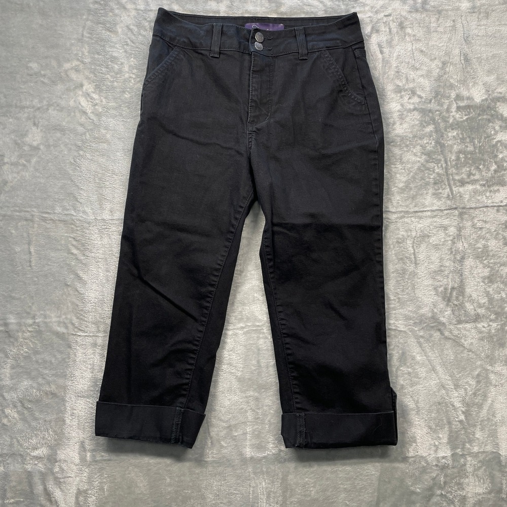 Not Your Daughters Jeans Black Capri Pants Lift Tuck Technology Women 4P